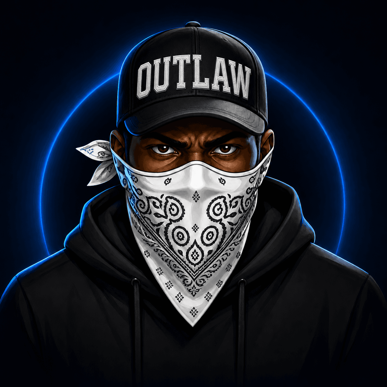 Outlaw Panel illustrated brand character